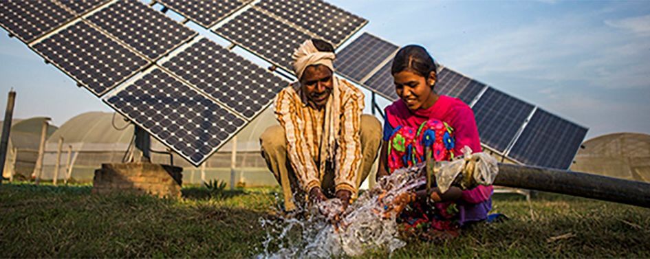 rural running water powered by solar